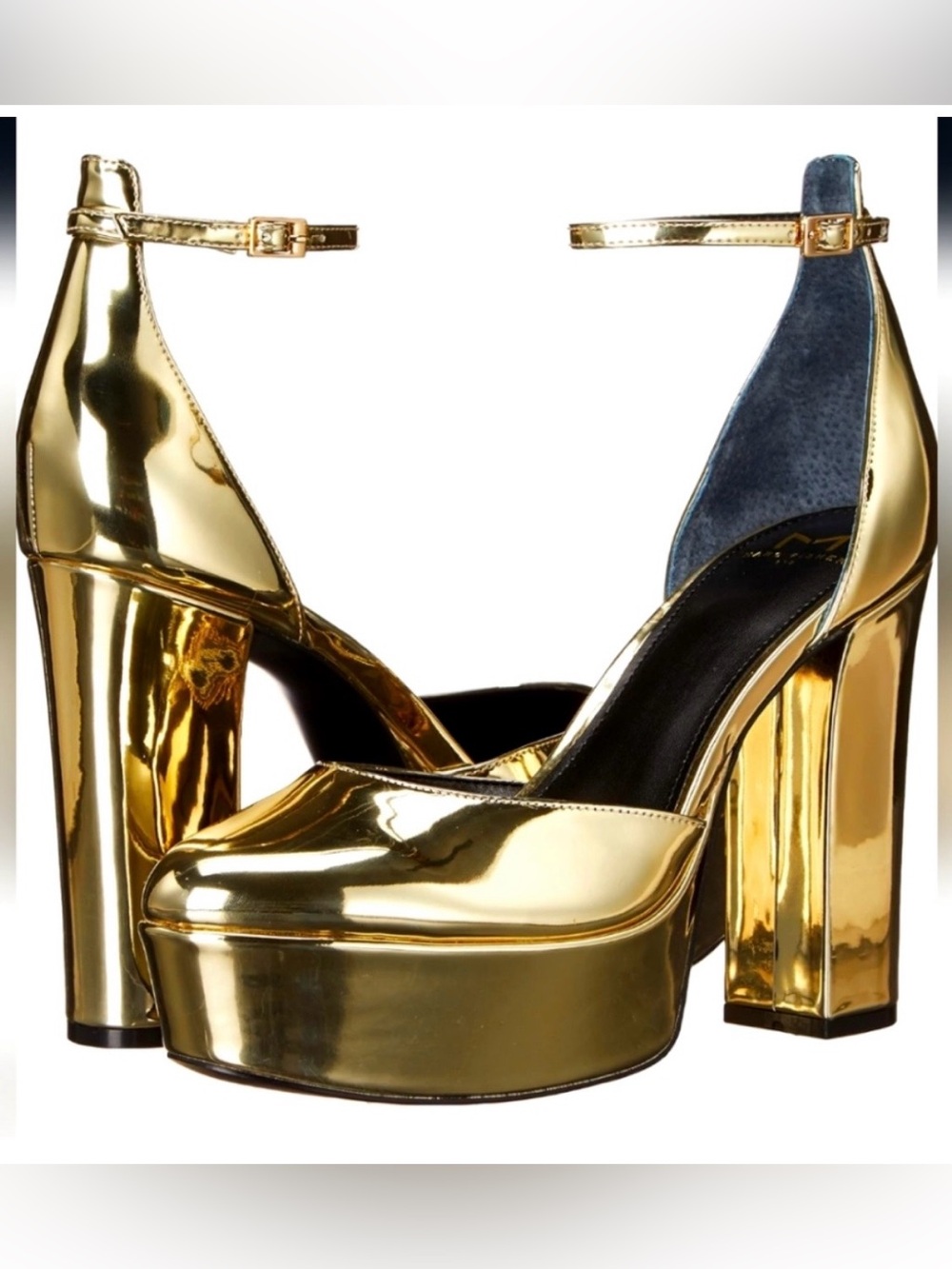 Mark Fisher Metallic Gold Strap
Platform Sandal Dress